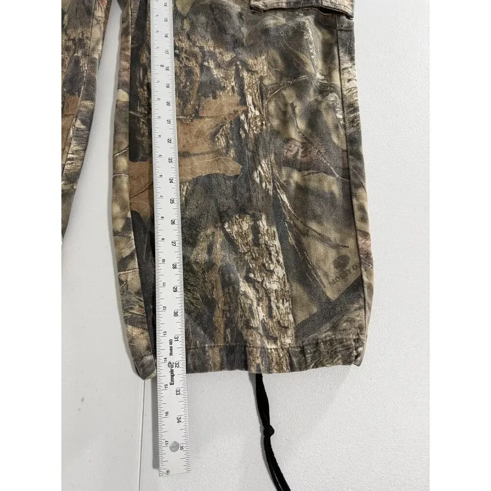 Mossy Oak Mens XXXL Camo Hunting Pants Elastic Waist Cargo Pockets